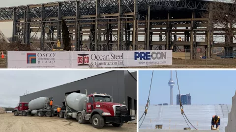 collage of construction sites