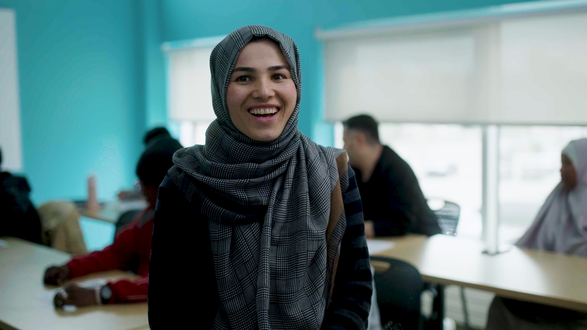 woman smiling at camera