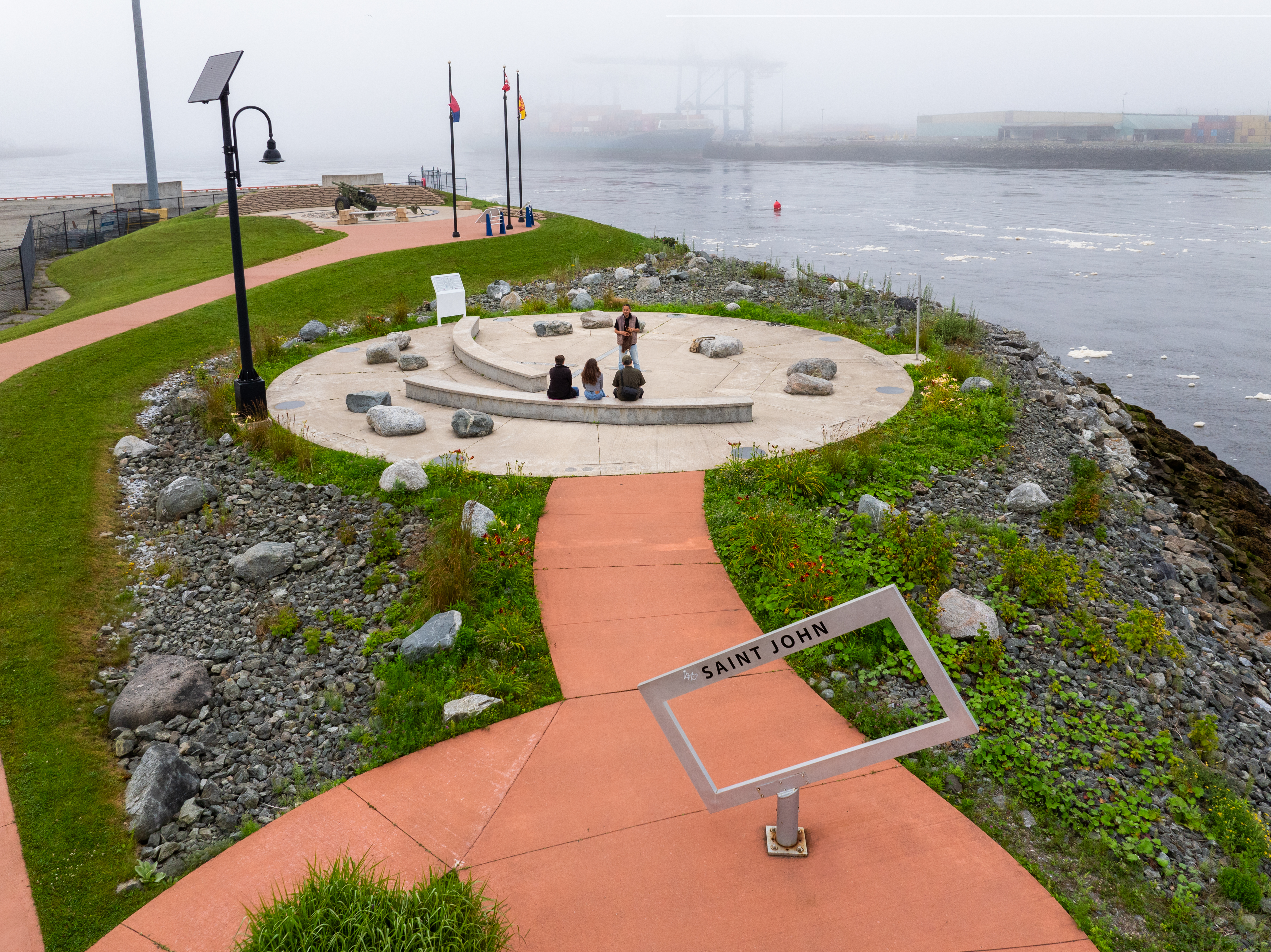drone photo of the Harbour Passage